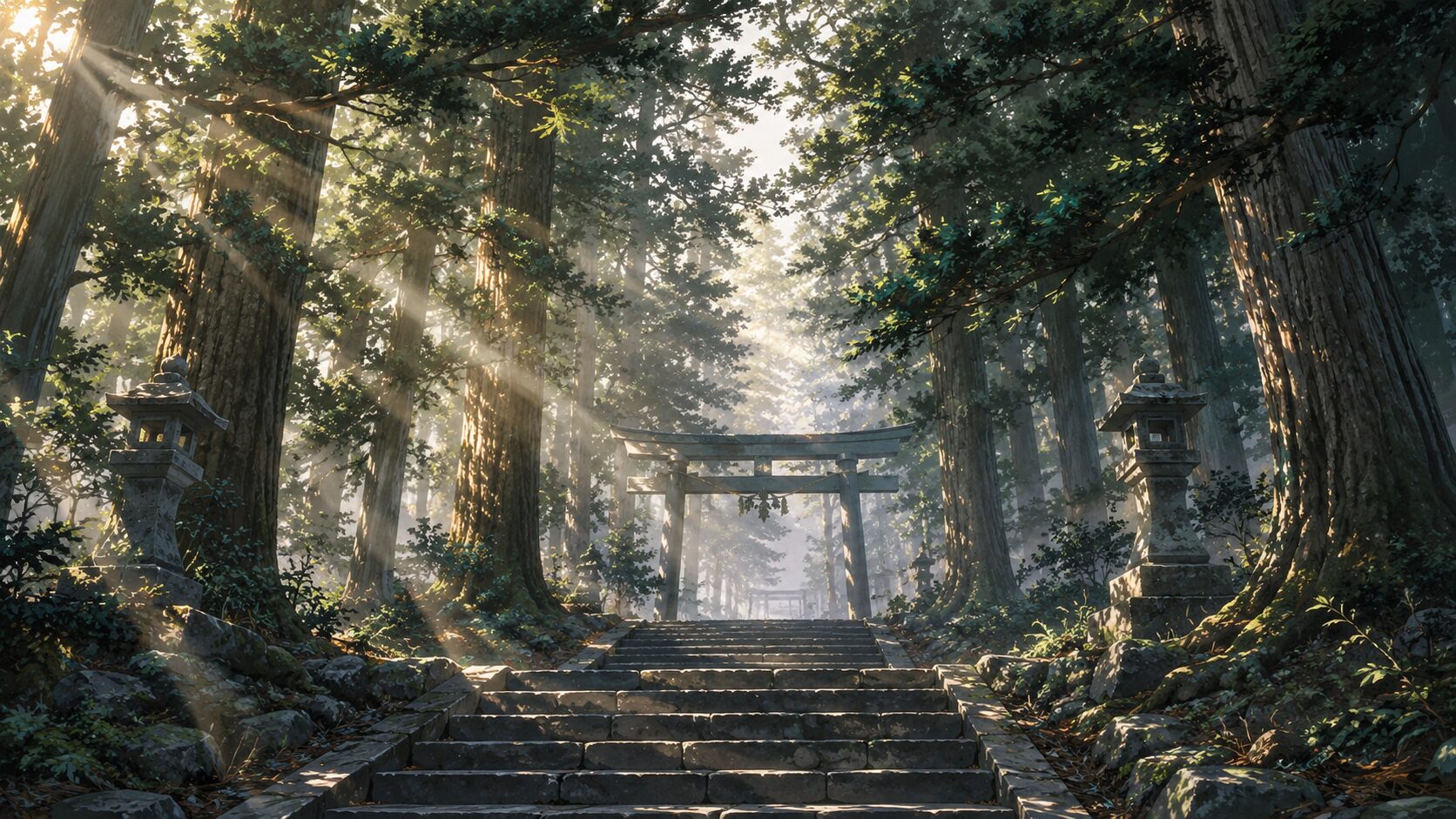 幣立神宮 参道の杉木立