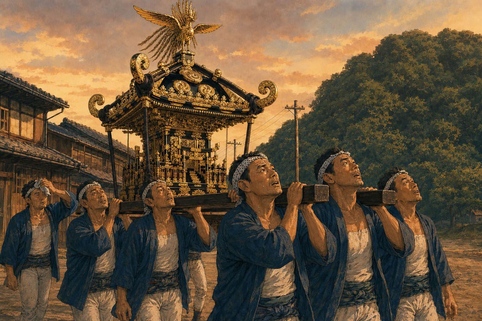 大正十二年、行徳から担ぎ帰った新調の神輿